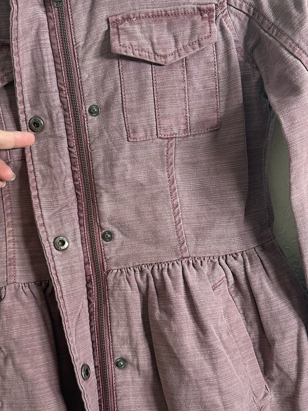 Maison Jules Mulberry Peplum Jacket Size XS - Picture 8 of 12